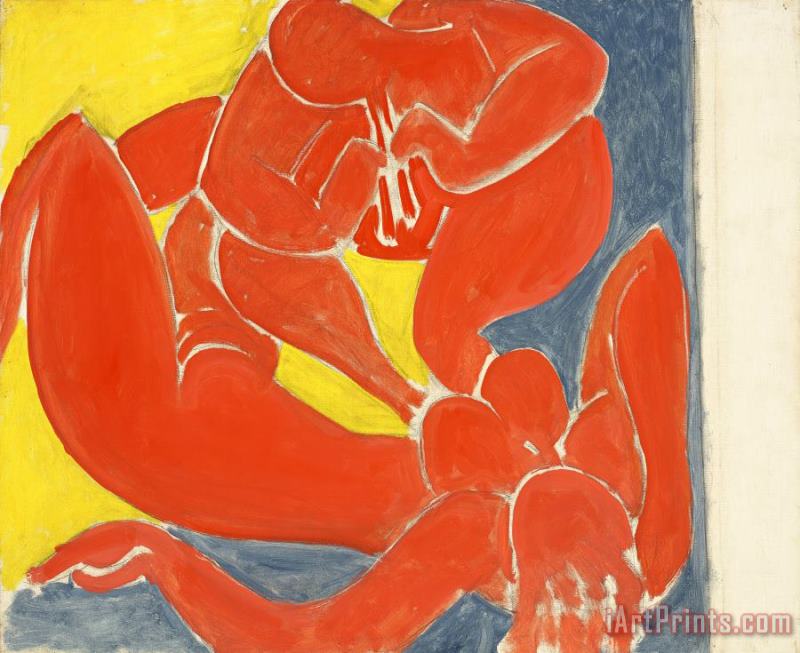 Nymphe Et Faune Rouge, 1939 painting - Henri Matisse Nymphe Et Faune Rouge, 1939 Art Print