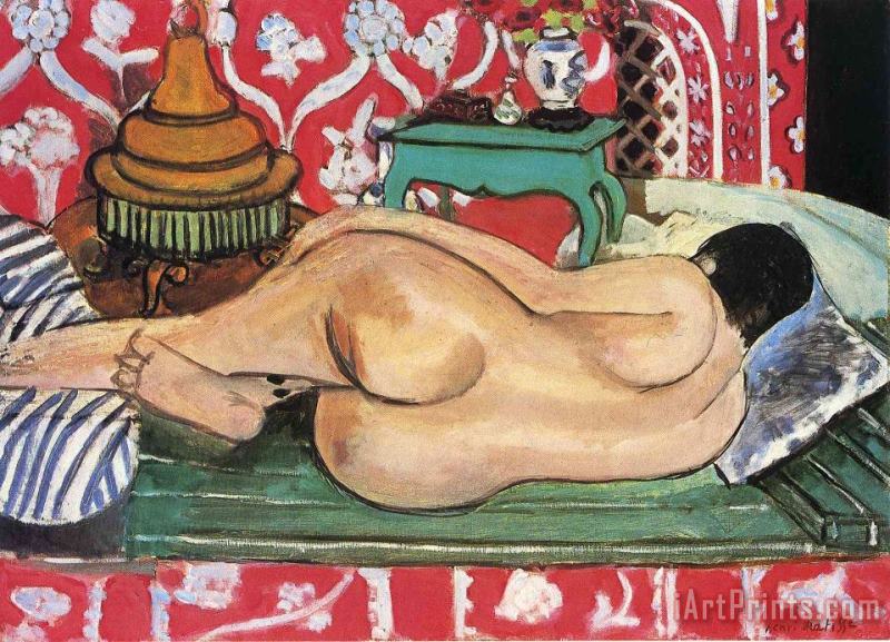 Reclining Nude Back 1927 painting - Henri Matisse Reclining Nude Back 1927 Art Print