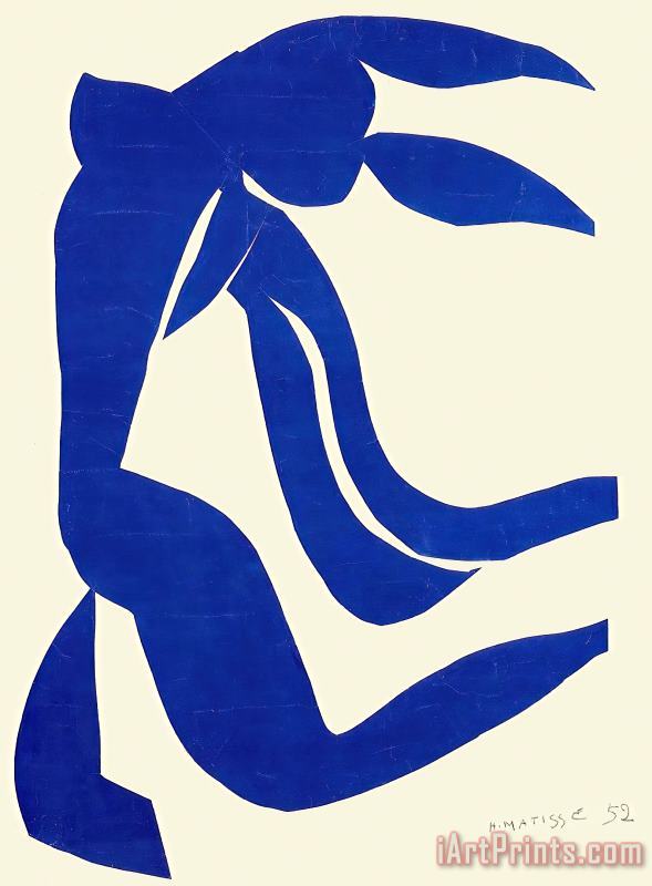 The Flowing Hair 1952 painting - Henri Matisse The Flowing Hair 1952 Art Print