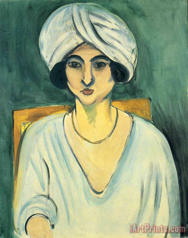 Woman in Turban Lorette 1917 painting - Henri Matisse Woman in Turban Lorette 1917 Art Print