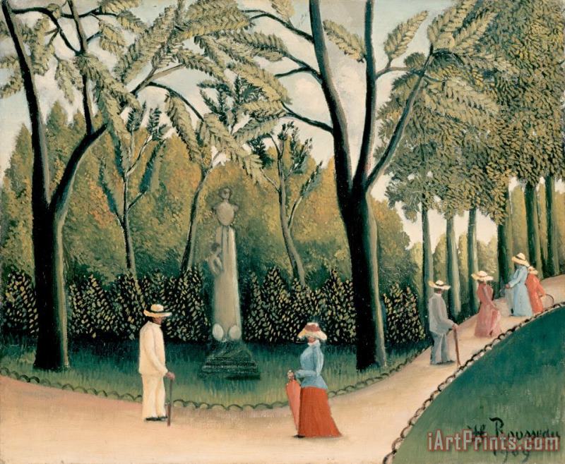 Henri Rousseau Rousseau, Henri The Luxembourg Gardens. Monument to Shopin Art Print