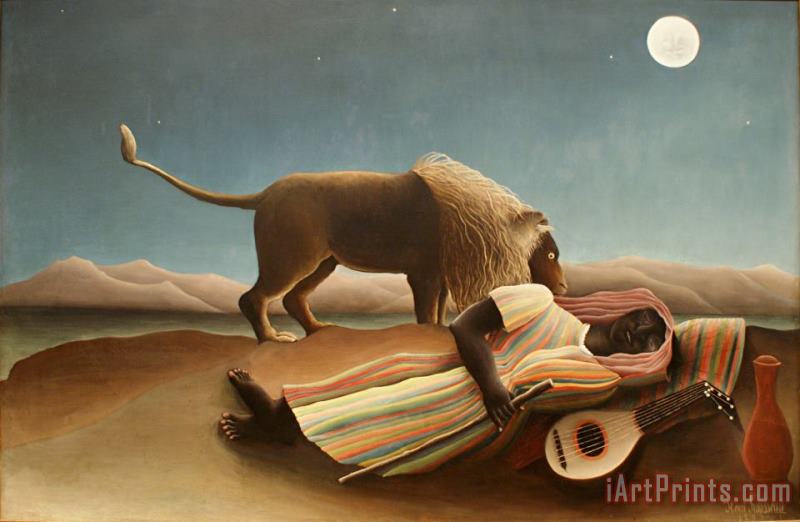 The Sleeping Gypsy II painting - Henri Rousseau The Sleeping Gypsy II Art Print