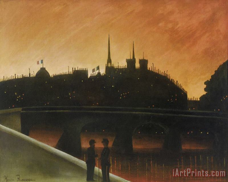 Henri Rousseau View of Ile De Cite, Paris Art Print