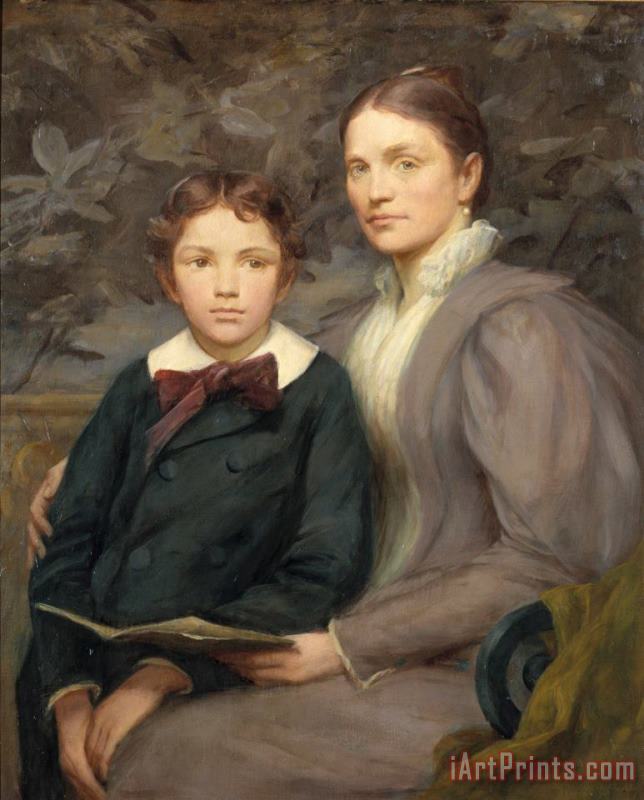 Henry O. Walker Mrs. William T. Evans And Her Son Art Print