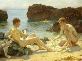 Henry Scott Tuke - The Sun Bathers painting