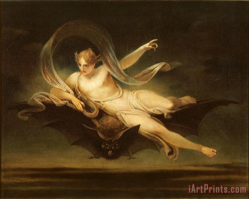 Henry Singleton Ariel on a Bat's Back Art Painting