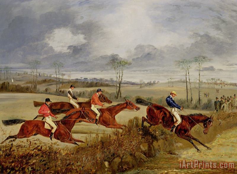  A Steeplechase - Near the Finish painting - Henry Thomas Alken  A Steeplechase - Near the Finish Art Print