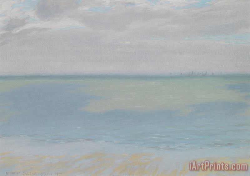 Study of Sky and Sea painting - Herbert Dalziel Study of Sky and Sea Art Print