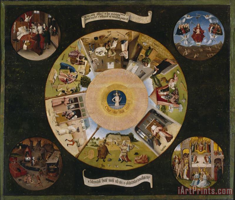 Hieronymus Bosch The Seven Deadly Sins Art Print
