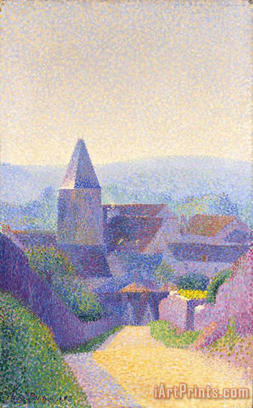 Village painting - Hippolyte Petitjean Village Art Print