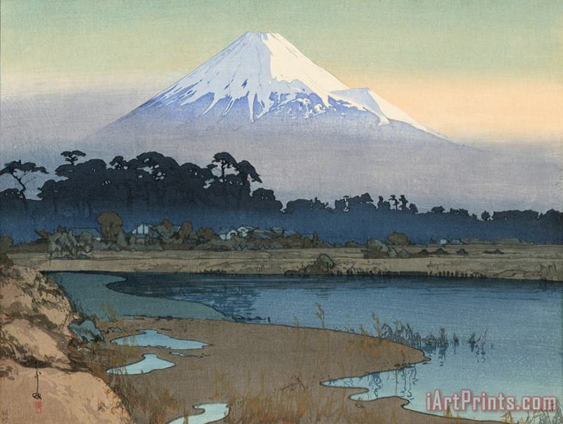 Fuji Mountain, First Rays of The Sun (asahi), From The Series Ten Views of Fuji (fuji Jikkei) painting - Hiroshi Yoshida Fuji Mountain, First Rays of The Sun (asahi), From The Series Ten Views of Fuji (fuji Jikkei) Art Print