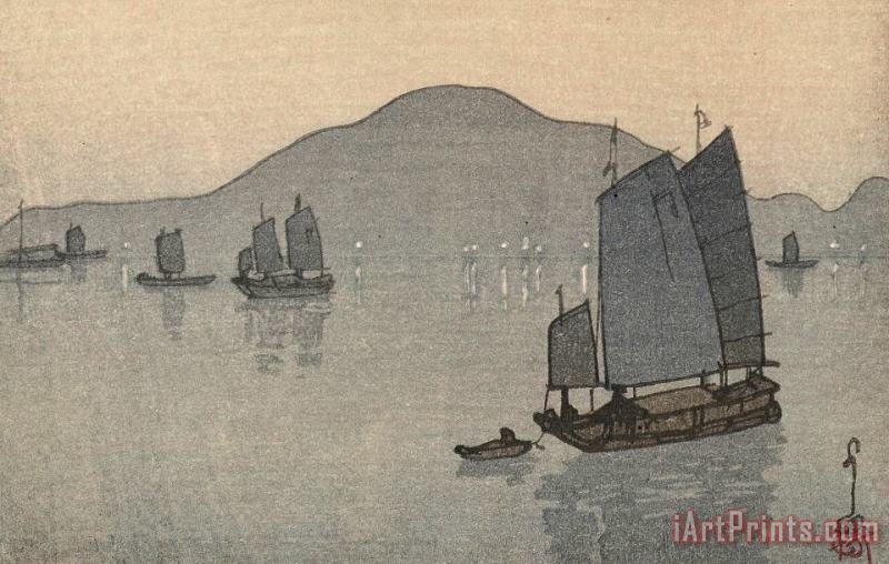 Hiroshi Yoshida Inland Sea (seto Naikai Takahama Ko) Art Print