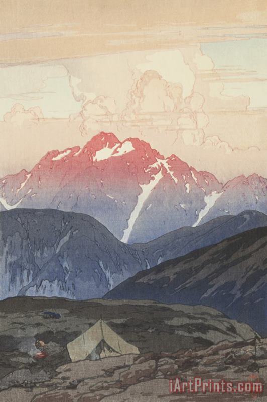 Hiroshi Yoshida Morning on Tsurugi Mountain (tsurugi Yama No Asa), From The Japanese Mountain Series Art Print