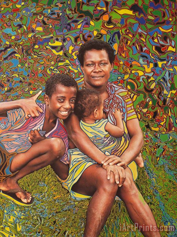Igor Eugen Prokop Lactant woman in Vanuatu Art Painting