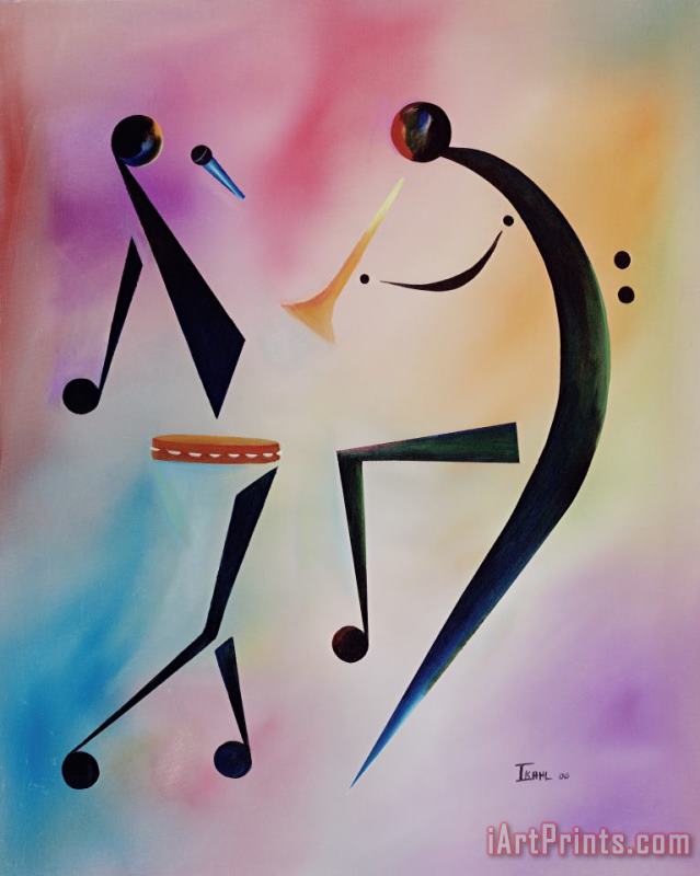 Tambourine Jam painting - Ikahl Beckford Tambourine Jam Art Print