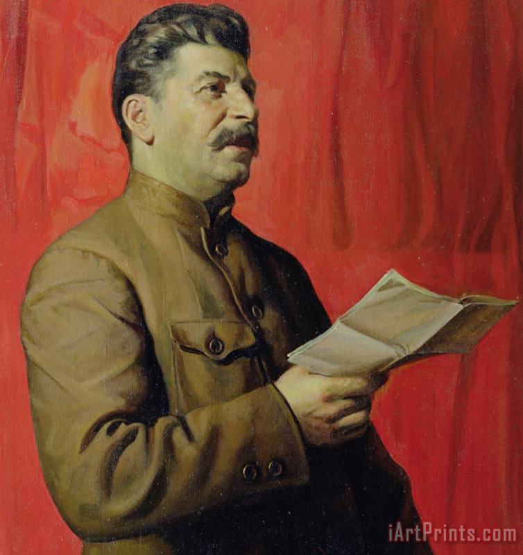 Portrait Of Stalin painting - Isaak Israilevich Brodsky Portrait Of Stalin Art Print