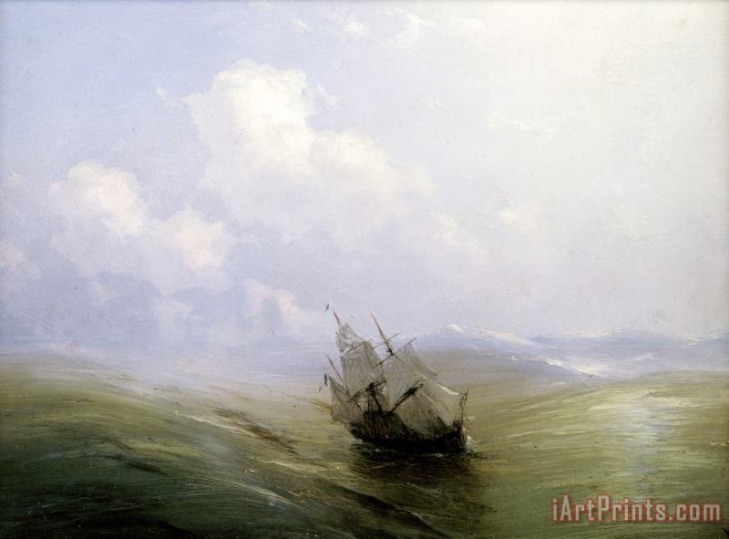 Ivan Ayvazovsky A Sailing Boat in a Heavy Swell Art Painting