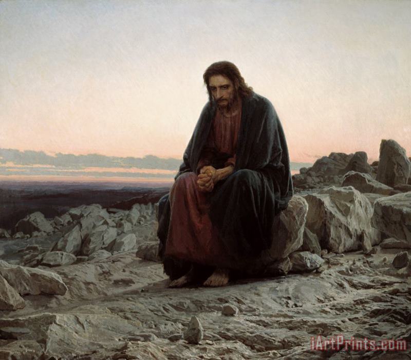 Ivan Kramskoi Jesus in the wilderness Art Painting