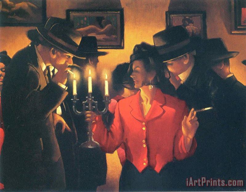 Jack Vettriano Queen of The Fan Dan Art Painting