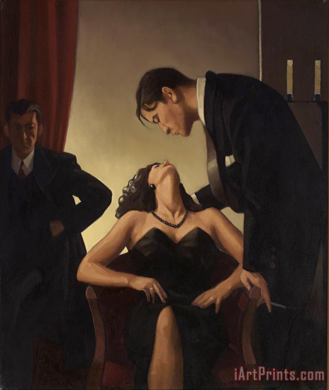 Three Is Not a Crowd, 1997 painting - Jack Vettriano Three Is Not a Crowd, 1997 Art Print