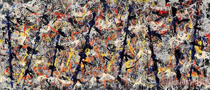Jackson Pollock Blue Poles Art Painting