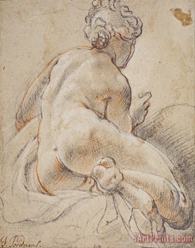 Jacob Jordaens Female Nude, Seen From The Back Art Print