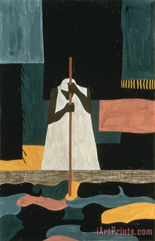 Jacob Lawrence The Migration Series, Panel No. 57: The Female Workers Were The Last to Arrive North Art Print