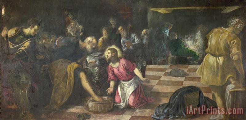 Jacopo Robusti Tintoretto Christ Washing The Feet of The Disciples Art Painting