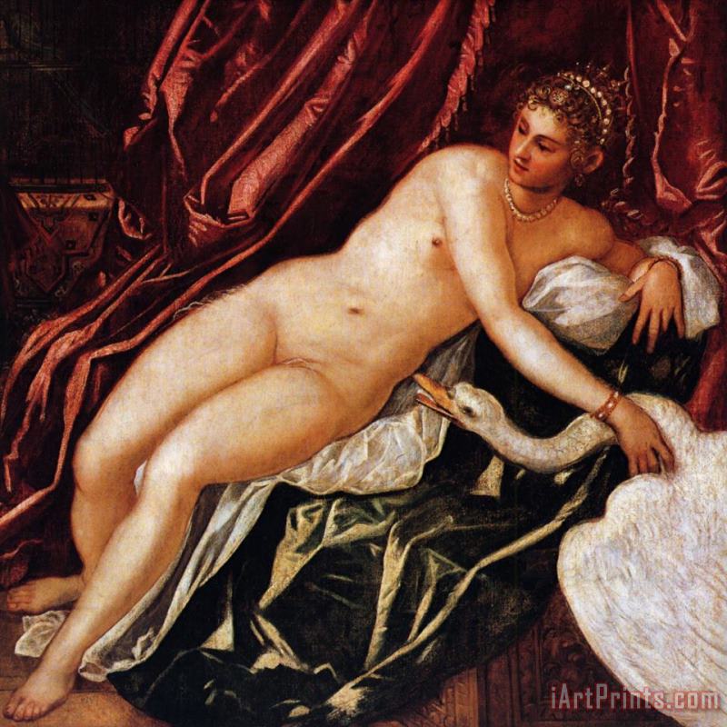 Leda And The Swan painting - Jacopo Robusti Tintoretto Leda And The Swan Art Print