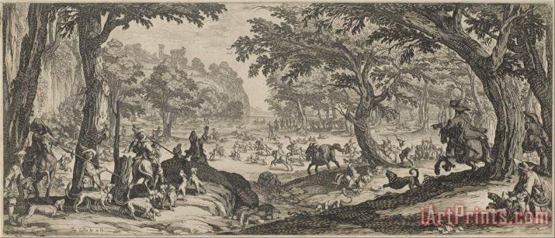 Jacques Callot The Stag Hunt Art Painting
