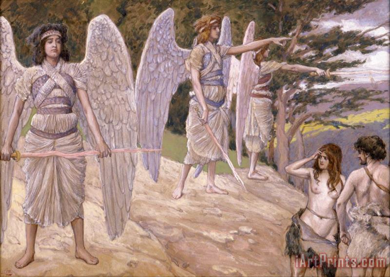Adam And Eve Driven From Paradise painting - Jacques Joseph Tissot  Adam And Eve Driven From Paradise Art Print