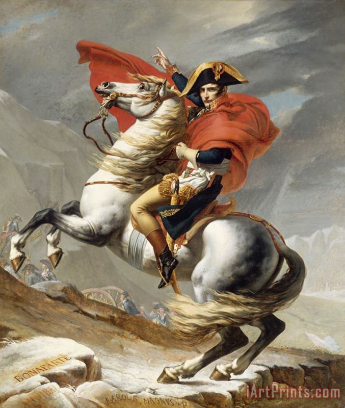 Jacques Louis David Bonaparte Crossing The Grand Saint-bernard Pass Art Painting