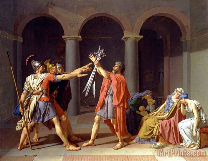 Oath of The Horatii painting - Jacques Louis David Oath of The Horatii Art Print