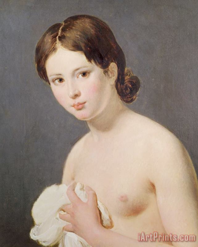 Jacques Louis David Portrait Of A Young Girl Art Painting