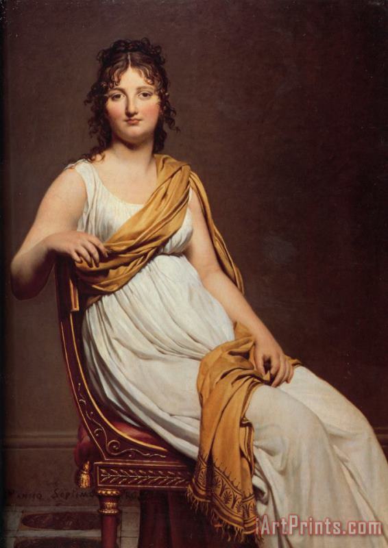 Jacques Louis David Portrait of Henriette De Verninac Art Painting
