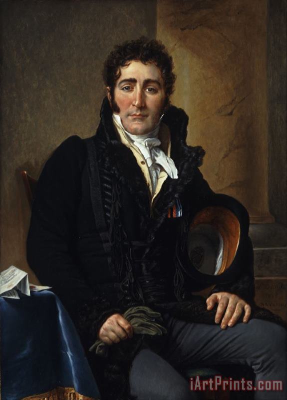 Jacques Louis David Portrait of The Comte De Turenne Art Painting