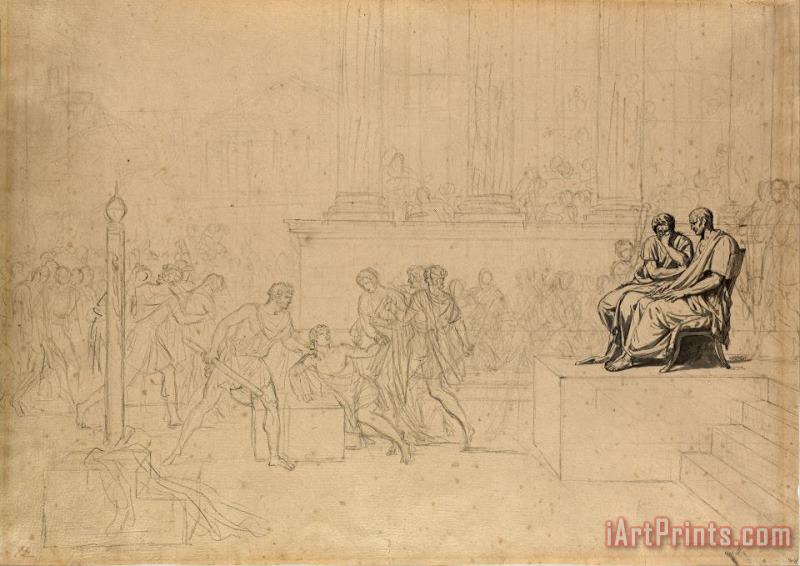 Study for The Execution of The Sons of Brutus painting - Jacques Louis David Study for The Execution of The Sons of Brutus Art Print
