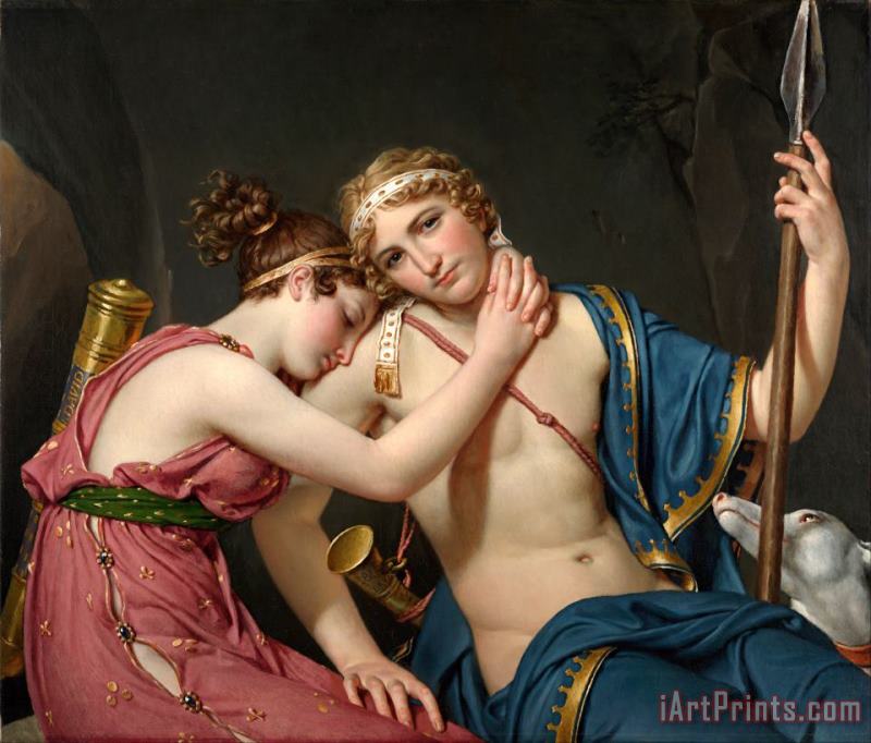 Jacques Louis David The Farewell of Telemachus And Eucharis Art Print