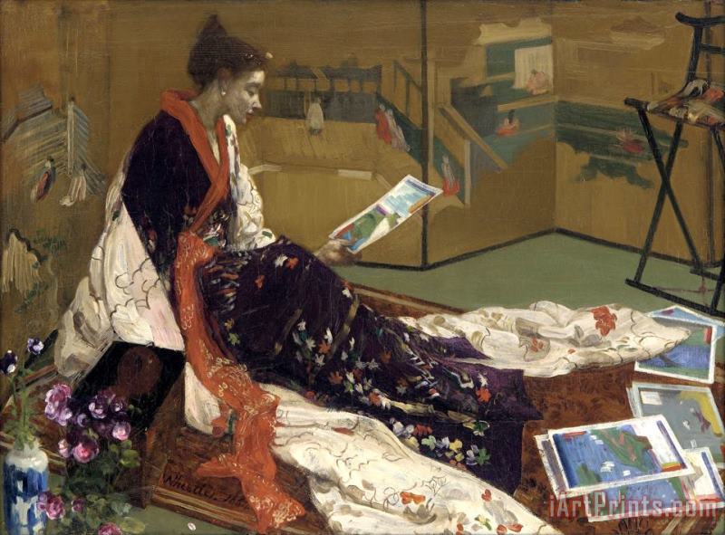 James Abbott McNeill Whistler Caprice in Purple And Gold The Golden Screen Art Print