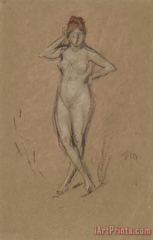 James Abbott McNeill Whistler Nude Standing with Legs Crossed Art Painting