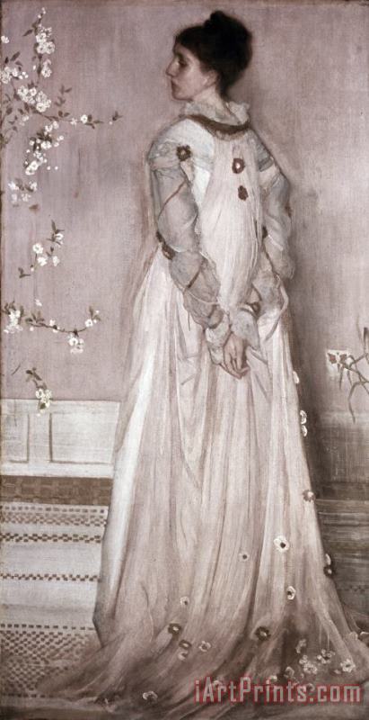 James Abbott McNeill Whistler Symphony in Flesh Color And Pink: Portrait of Mrs. Frances Leyland Art Painting