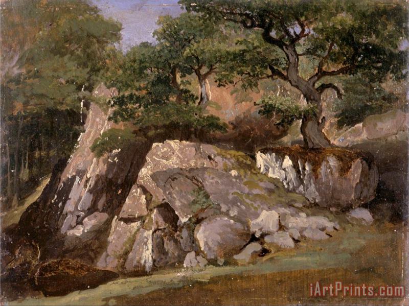 A View of The Valley of Rocks Near Mittlach (alsace) painting - James Arthur O'Connor A View of The Valley of Rocks Near Mittlach (alsace) Art Print