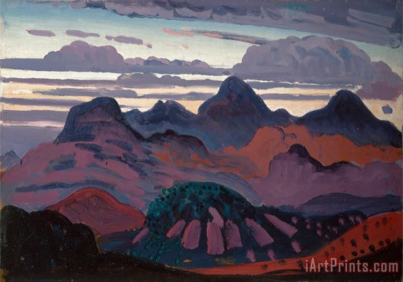 Deep Twilight, Pyrenees painting - James Dickson Innes Deep Twilight, Pyrenees Art Print
