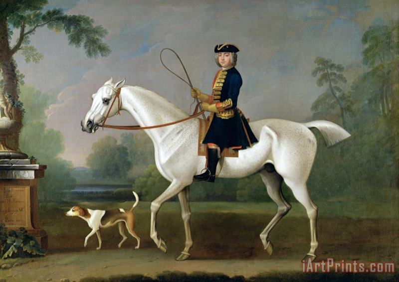 James Seymour Sir Roger Burgoyne Riding 'Badger' Art Print
