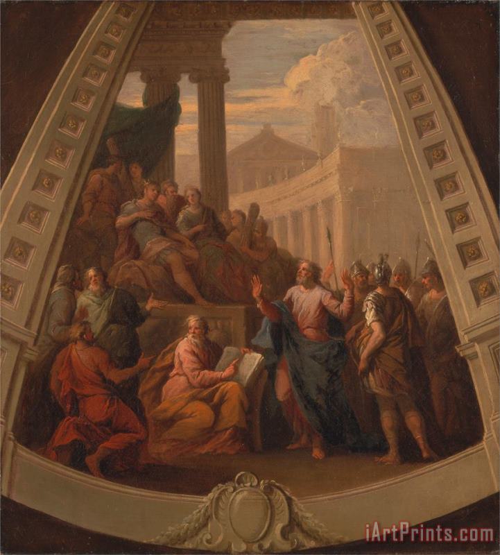 St. Paul Before Agrippa painting - James Thornhill St. Paul Before Agrippa Art Print