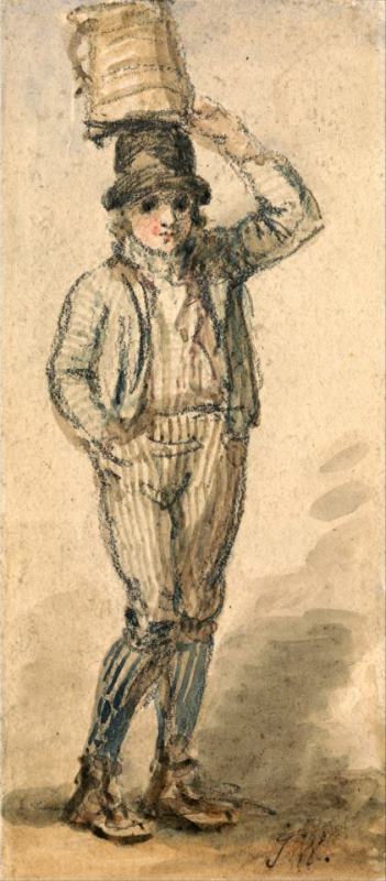 Boy Carrying a Pail on His Head painting - James Ward Boy Carrying a Pail on His Head Art Print