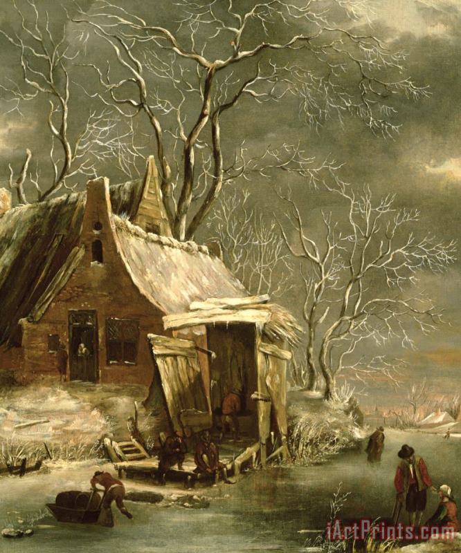 Jan Beerstraten Winter Scene Art Painting