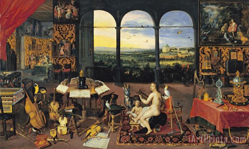 Jan Brueghel An Allegory of Hearing Art Print