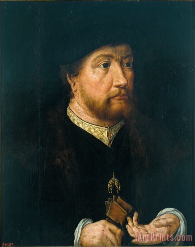 Henry III of Nassau Breda painting - Jan Gossaert Henry III of Nassau Breda Art Print