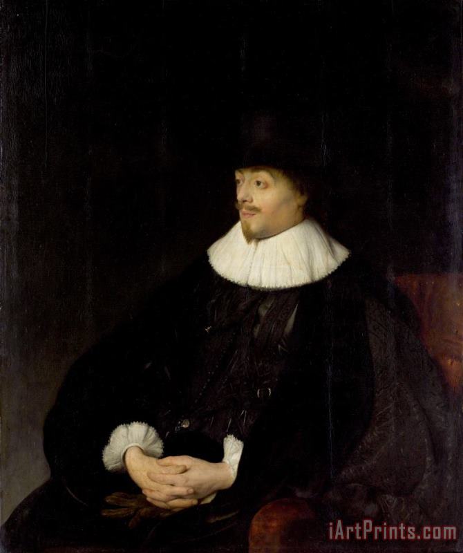 Portrait of Constantijn Huygens painting - Jan Lievens Portrait of Constantijn Huygens Art Print